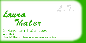 laura thaler business card